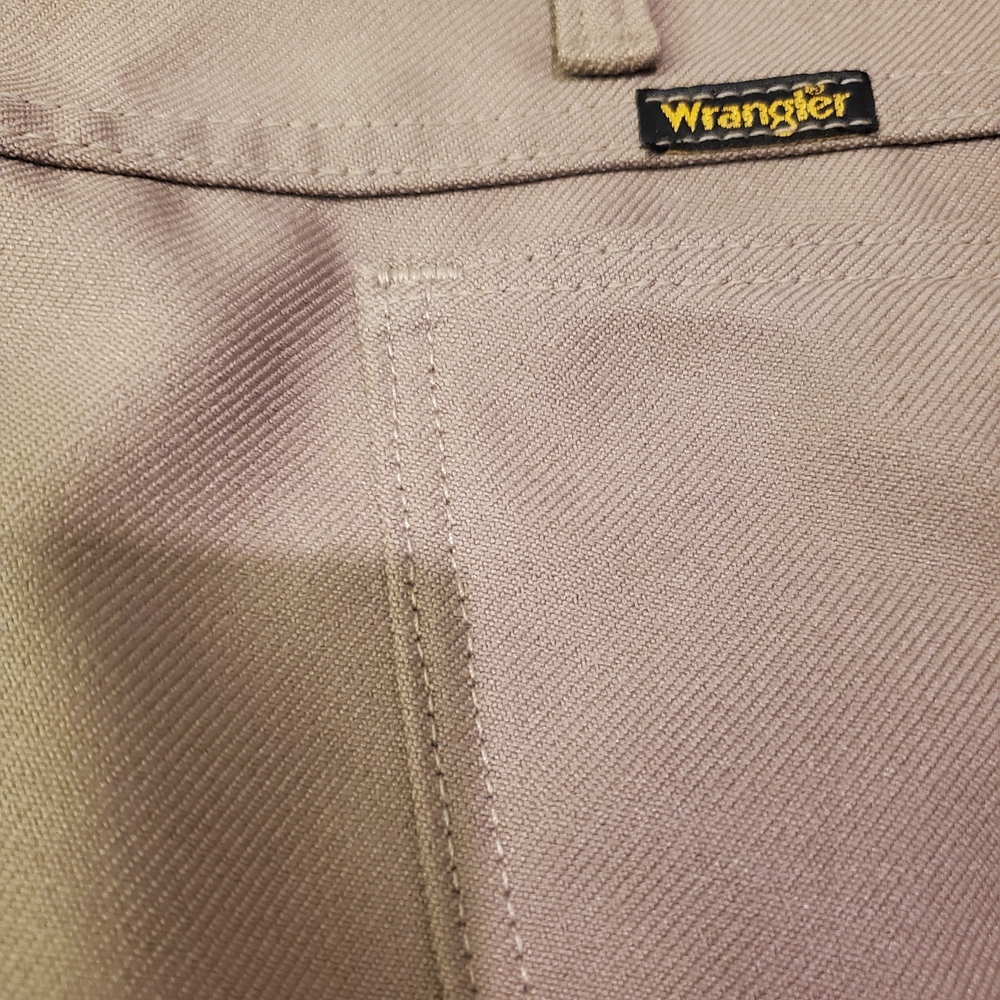 Vintage Wrangler Pants Mens 40x29 Brown Bootcut Slacks Western Cowboy Trousers - Picture 9 of 10